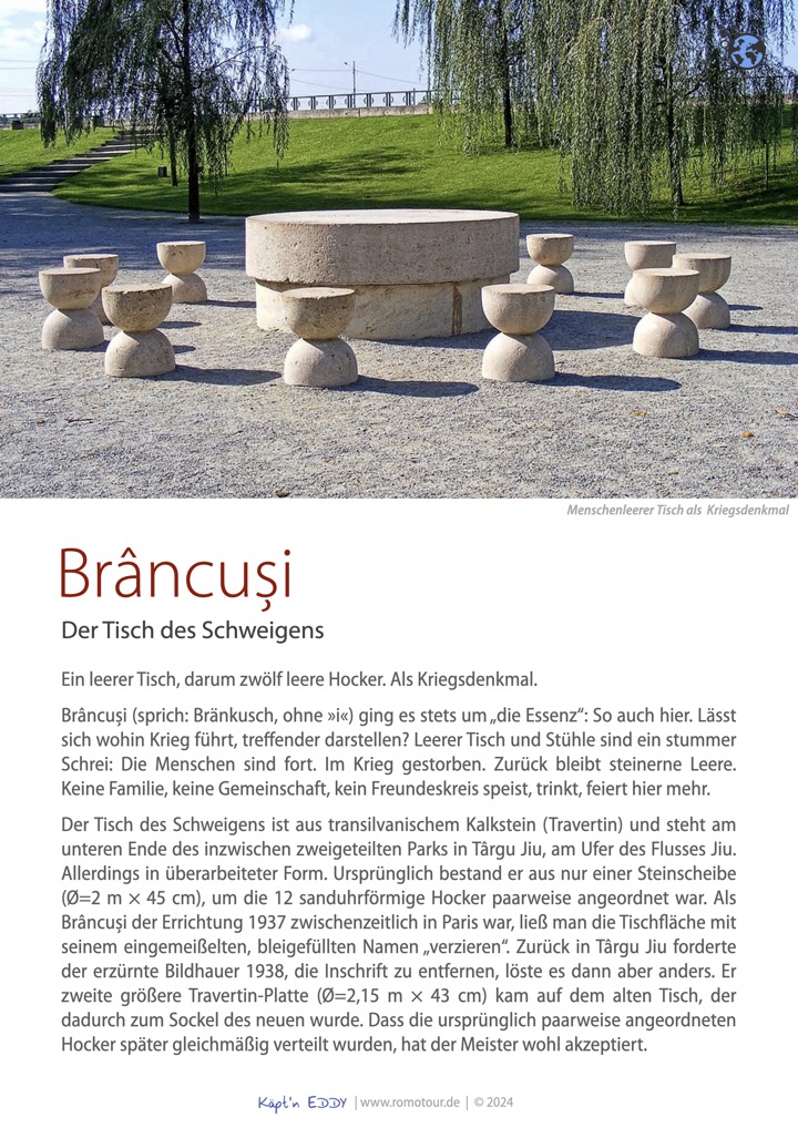 ROMOTOUR-Infoblatt-kurz---Targu-Jiu---Brancusi---Der-Tisch-des-Schweigens
