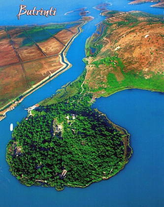 Butrint-Luftaufnahme-POSTKARTE -  - Etappe geführte Motorradtour nach Albanien