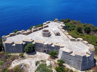 Porto Palermo Ali-Pascha-Dreieckskastell - Etappe geführte Motorradtour nach Albanien