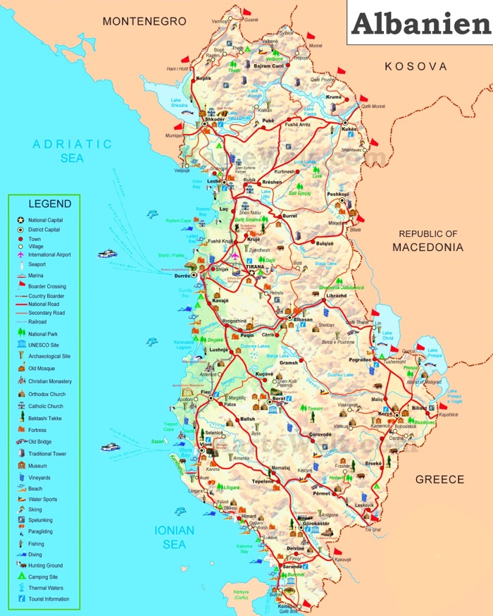 ALBANIEN-Landkarte-touristisch-Tourismusagentur-zoom